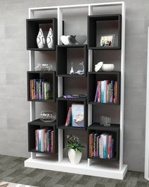Hanah Home Edge Estantería Blanco y Negro